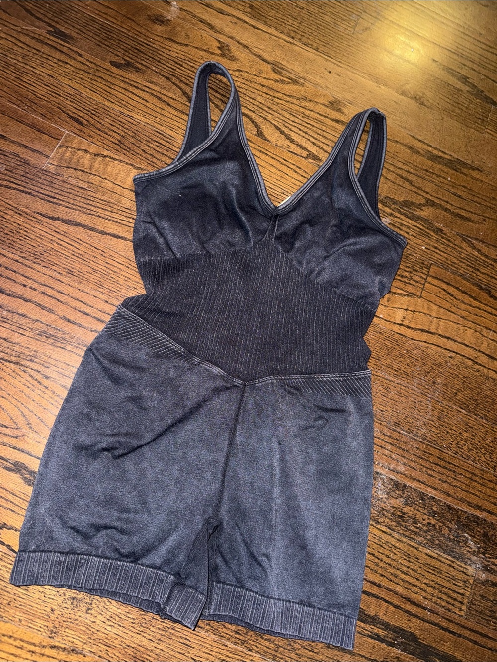 JoyLab Workout Leotard Black Seamless Sculpting Bodysuit Romper